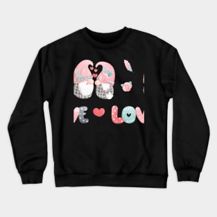 valentine gnome pattern Crewneck Sweatshirt